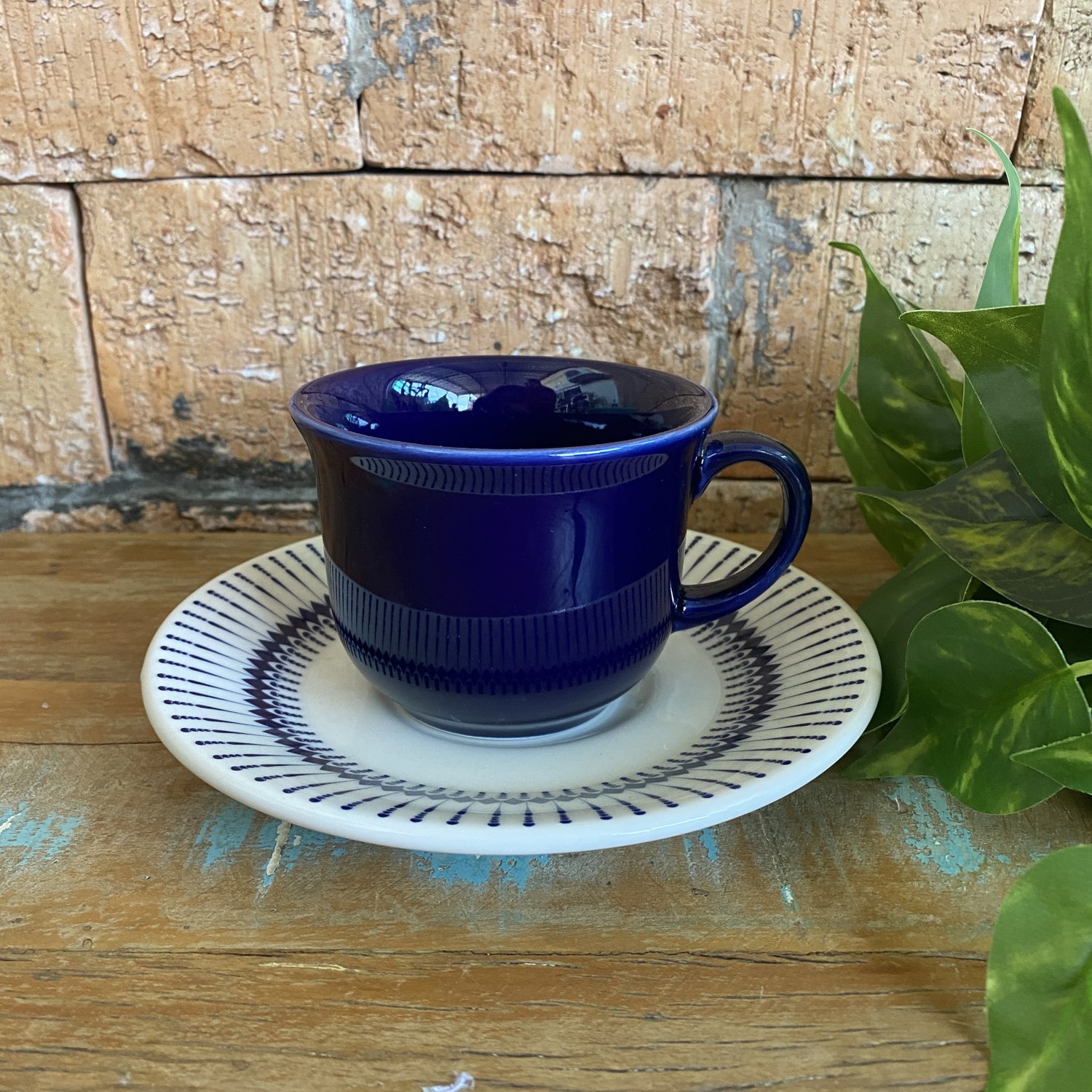 Jogo de Xícaras de Chá Azul Royal Porcelana Oxford 200ml 6
